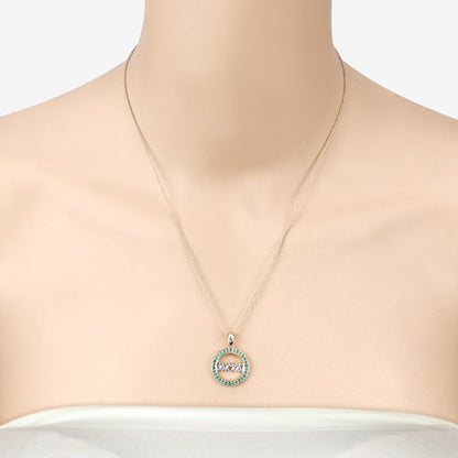 0.54 Carat Genuine Emerald .925 Sterling Silver Pendant Bids.com