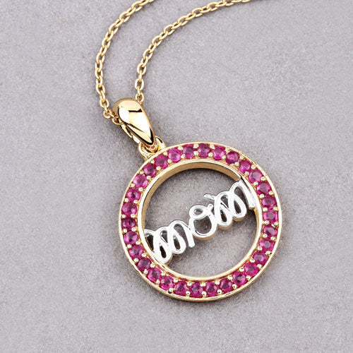 0.64 Carat Genuine Ruby .925 Sterling Silver Pendant Bids.com