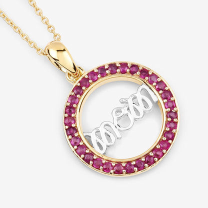 0.64 Carat Genuine Ruby .925 Sterling Silver Pendant Bids.com