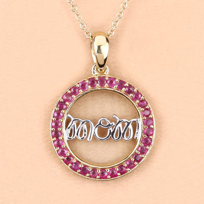 0.64 Carat Genuine Ruby .925 Sterling Silver Pendant Bids.com