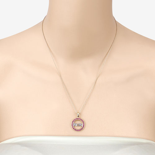 0.64 Carat Genuine Ruby .925 Sterling Silver Pendant Bids.com