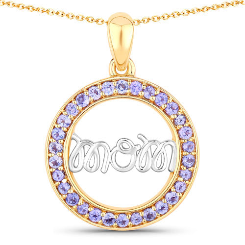 0.64 Carat Genuine Tanzanite .925 Sterling Silver Pendant Bids.com