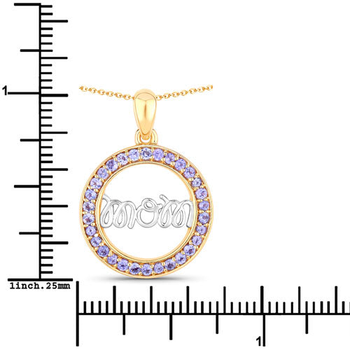 0.64 Carat Genuine Tanzanite .925 Sterling Silver Pendant Bids.com