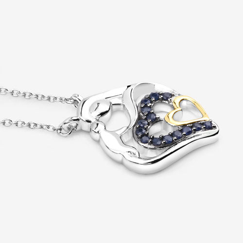 0.28 Carat Genuine Blue Sapphire .925 Sterling Silver Pendant Bids.com