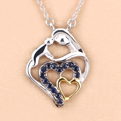 0.28 Carat Genuine Blue Sapphire .925 Sterling Silver Pendant Bids.com