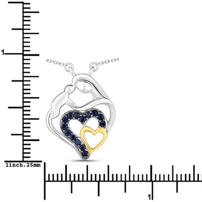 0.28 Carat Genuine Blue Sapphire .925 Sterling Silver Pendant Bids.com
