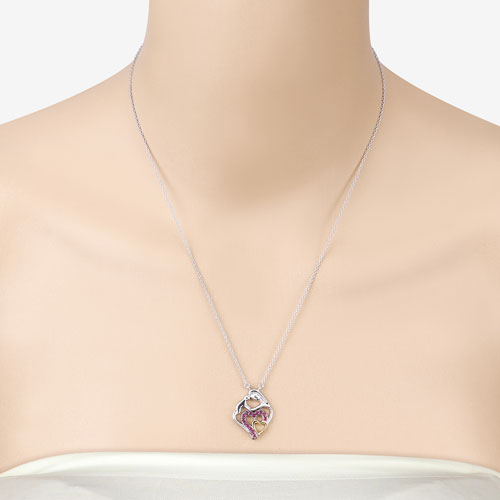 0.28 Carat Genuine Ruby .925 Sterling Silver Pendant Bids.com