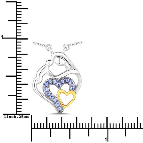 0.28 Carat Genuine Tanzanite .925 Sterling Silver Pendant Bids.com
