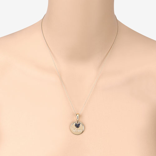 0.20 Carat Genuine Blue Sapphire .925 Sterling Silver Pendant Bids.com