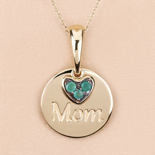 0.17 Carat Genuine Emerald .925 Sterling Silver Pendant Bids.com