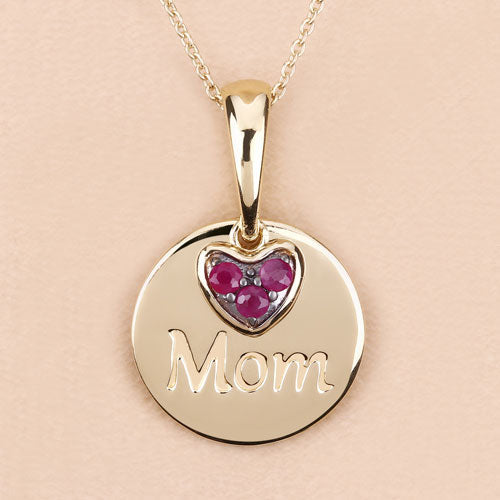 0.20 Carat Genuine Ruby .925 Sterling Silver Pendant Bids.com