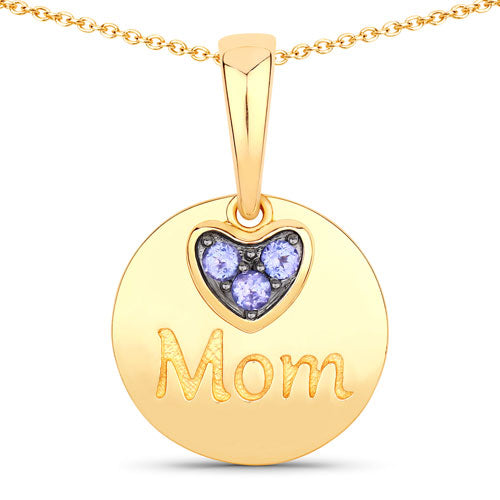 0.21 Carat Genuine Tanzanite .925 Sterling Silver Pendant Bids.com