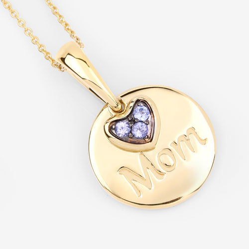 0.21 Carat Genuine Tanzanite .925 Sterling Silver Pendant Bids.com