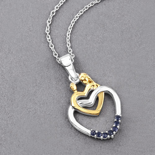 0.14 Carat Genuine Blue Sapphire .925 Sterling Silver Pendant Bids.com