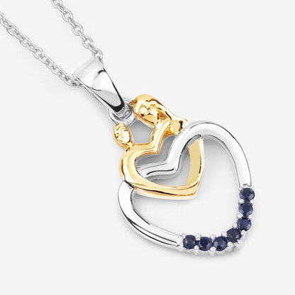 0.14 Carat Genuine Blue Sapphire .925 Sterling Silver Pendant Bids.com