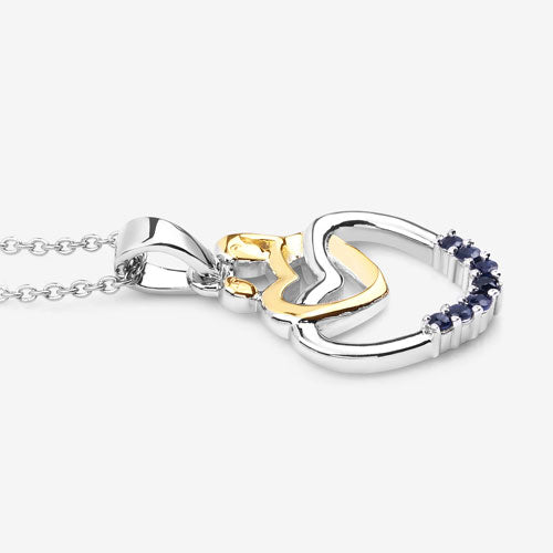 0.14 Carat Genuine Blue Sapphire .925 Sterling Silver Pendant Bids.com