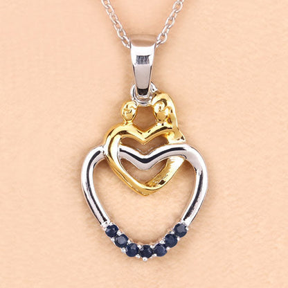 0.14 Carat Genuine Blue Sapphire .925 Sterling Silver Pendant Bids.com