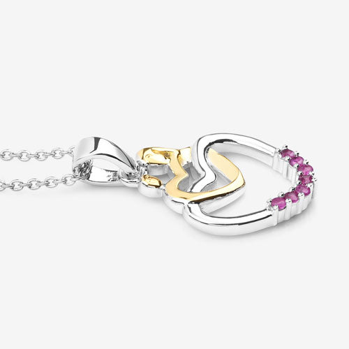 0.14 Carat Genuine Ruby .925 Sterling Silver Pendant Bids.com