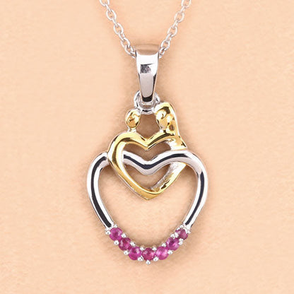 0.14 Carat Genuine Ruby .925 Sterling Silver Pendant Bids.com