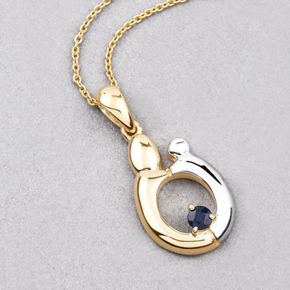 0.19 Carat Genuine Blue Sapphire .925 Sterling Silver Pendant Bids.com
