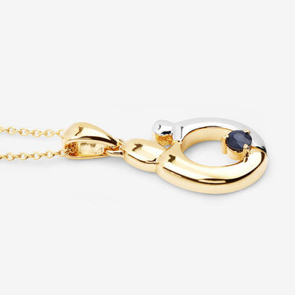 0.19 Carat Genuine Blue Sapphire .925 Sterling Silver Pendant Bids.com