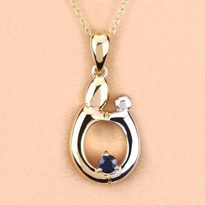 0.19 Carat Genuine Blue Sapphire .925 Sterling Silver Pendant Bids.com