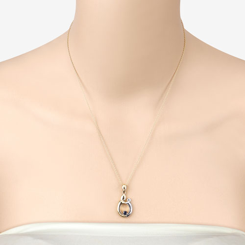 0.19 Carat Genuine Blue Sapphire .925 Sterling Silver Pendant Bids.com