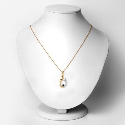 0.19 Carat Genuine Blue Sapphire .925 Sterling Silver Pendant Bids.com