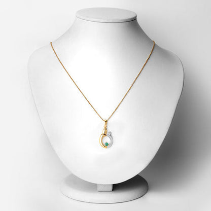 0.17 Carat Genuine Emerald .925 Sterling Silver Pendant Bids.com