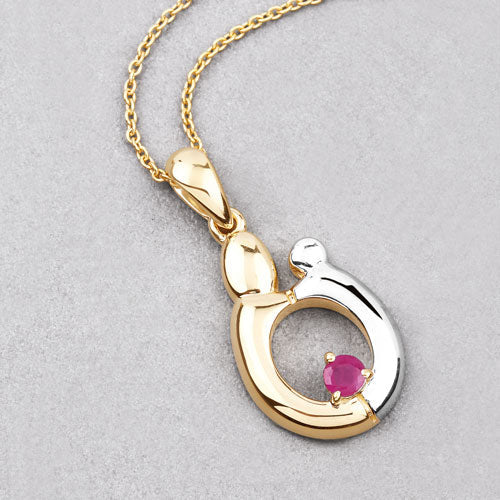 0.20 Carat Genuine Ruby .925 Sterling Silver Pendant Bids.com