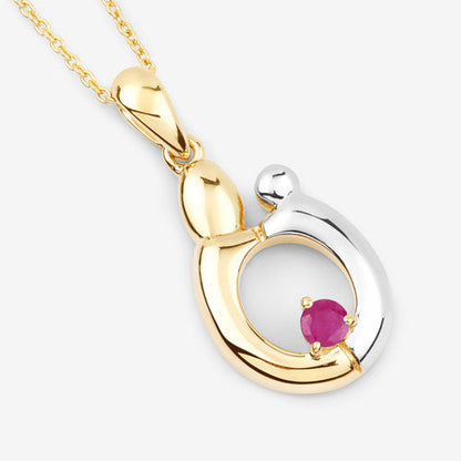 0.20 Carat Genuine Ruby .925 Sterling Silver Pendant Bids.com