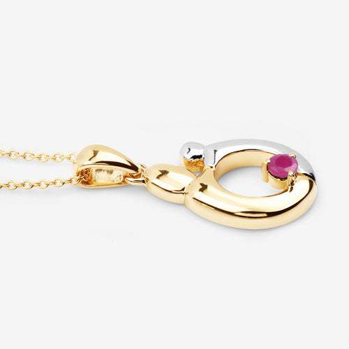 0.20 Carat Genuine Ruby .925 Sterling Silver Pendant Bids.com