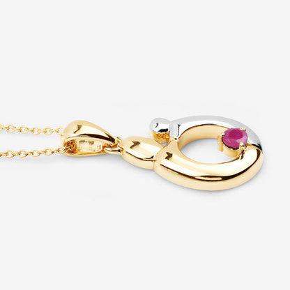 0.20 Carat Genuine Ruby .925 Sterling Silver Pendant Bids.com