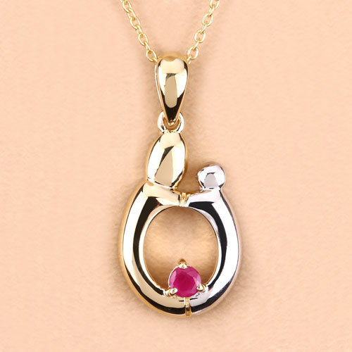 0.20 Carat Genuine Ruby .925 Sterling Silver Pendant Bids.com