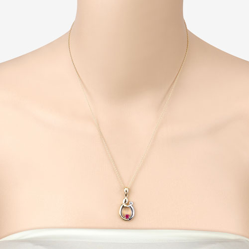 0.20 Carat Genuine Ruby .925 Sterling Silver Pendant Bids.com