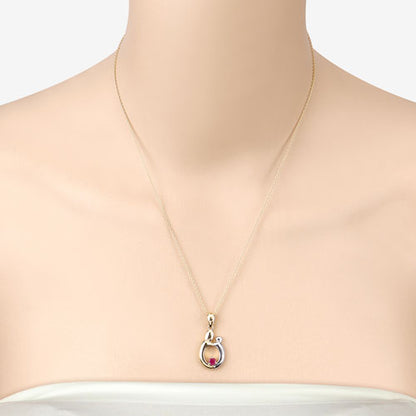 0.20 Carat Genuine Ruby .925 Sterling Silver Pendant Bids.com