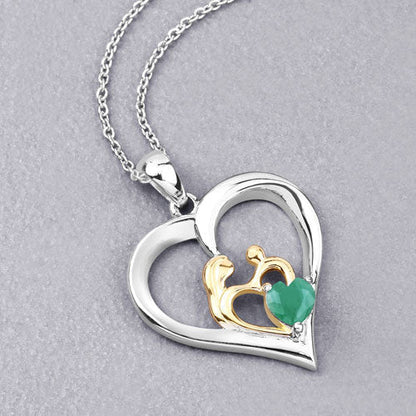 0.45 Carat Genuine Emerald .925 Sterling Silver Pendant Bids.com
