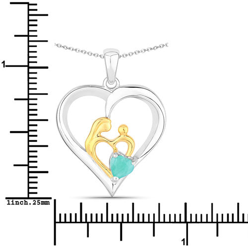 0.45 Carat Genuine Emerald .925 Sterling Silver Pendant Bids.com