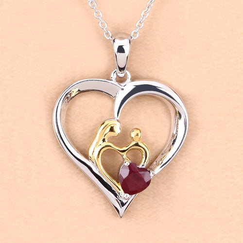 0.50 Carat Genuine Ruby .925 Sterling Silver Pendant Bids.com