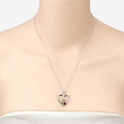 0.50 Carat Genuine Ruby .925 Sterling Silver Pendant Bids.com