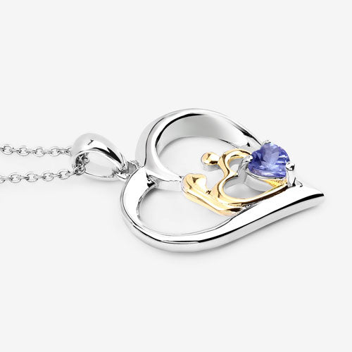 0.45 Carat Genuine Tanzanite .925 Sterling Silver Pendant Bids.com