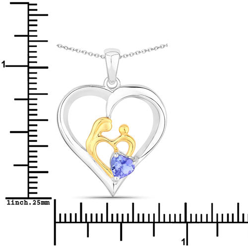 0.45 Carat Genuine Tanzanite .925 Sterling Silver Pendant Bids.com