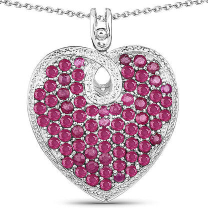 8.03 Carat Genuine Ruby .925 Sterling Silver Pendant Bids.com