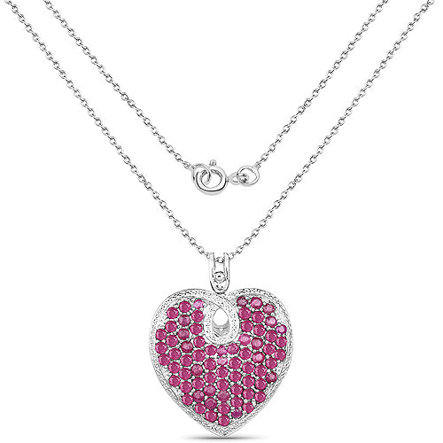 8.03 Carat Genuine Ruby .925 Sterling Silver Pendant Bids.com