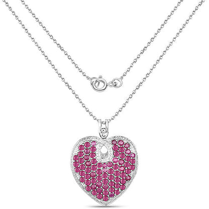 8.03 Carat Genuine Ruby .925 Sterling Silver Pendant Bids.com
