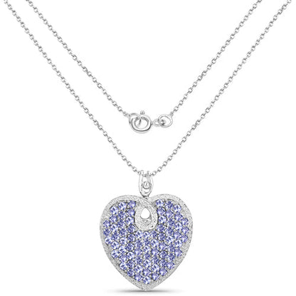 6.17 Carat Genuine Tanzanite .925 Sterling Silver Pendant Bids.com