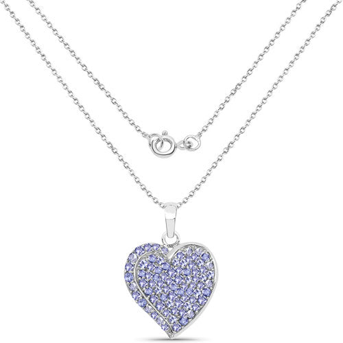 3.97 Carat Genuine Tanzanite .925 Sterling Silver Pendant Bids.com