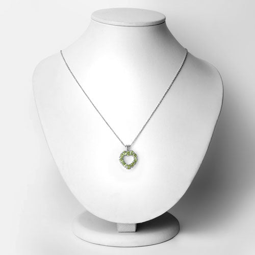 1.70 Carat Genuine Peridot .925 Sterling Silver Pendant Bids.com