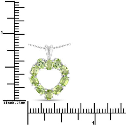 1.70 Carat Genuine Peridot .925 Sterling Silver Pendant Bids.com