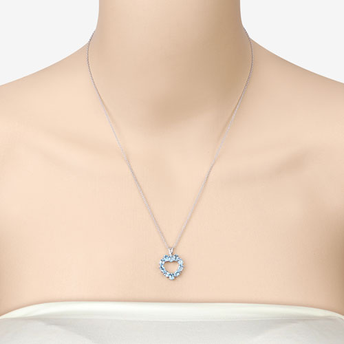 1.90 Carat Genuine Swiss Blue Topaz .925 Sterling Silver Pendant Bids.com